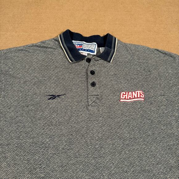Vintage New York Giants NFL Pro Line Polo Collared Reebok Shirt 90s Size Large - Picture 2 of 8